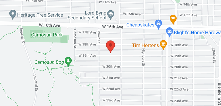 map of 3945 W 19TH AVENUE